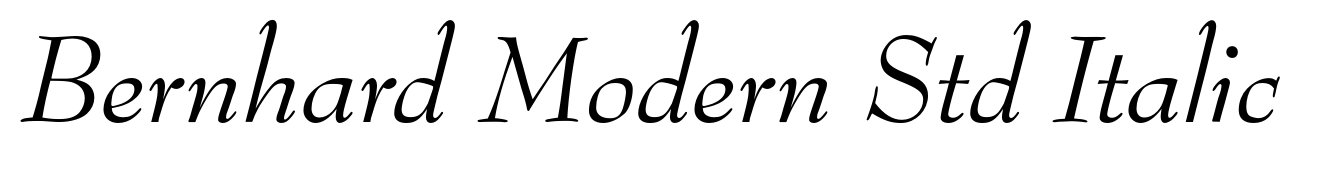 Bernhard Modern Std Italic